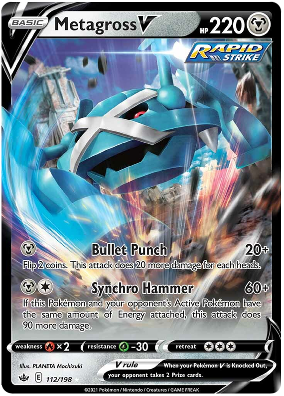 Pokemon | Metagross V (112/198) [Sword & Shield: Chilling Reign] | The Nerd Merchant