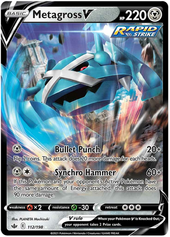 Pokemon | Metagross V (112/198) [Sword & Shield: Chilling Reign] | The Nerd Merchant