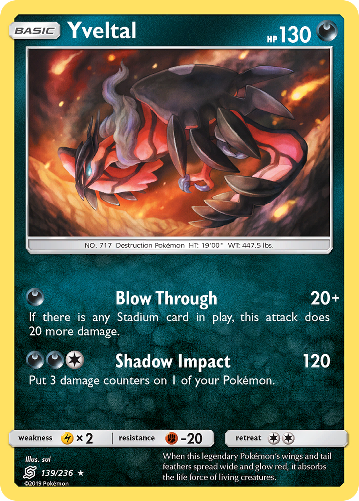 Pokemon | Yveltal (139/236) [Sun & Moon: Unified Minds] | The Nerd Merchant