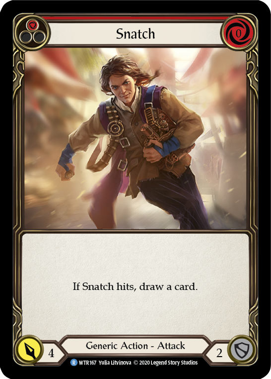 Flesh and Blood TCG | Snatch (Red) [U-WTR167] (Welcome to Rathe Unlimited)  Unlimited Normal | The Nerd Merchant