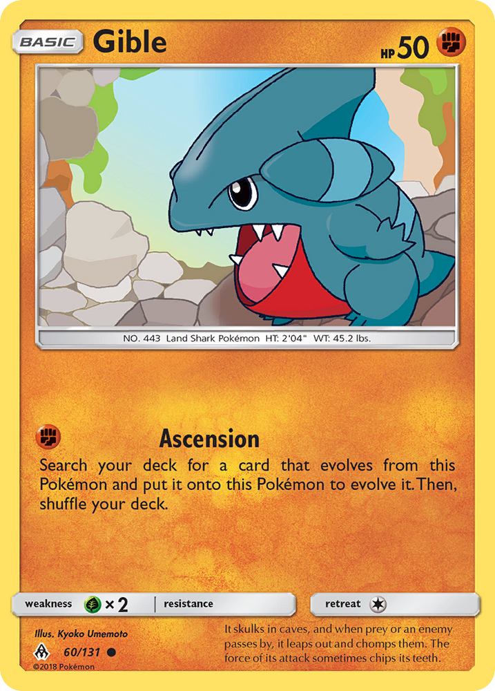 Pokemon | Gible (60/131) [Sun & Moon: Forbidden Light] | The Nerd Merchant