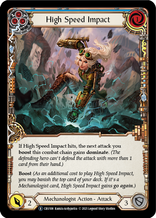 Flesh and Blood TCG | High Speed Impact (Blue) [U-CRU108] (Crucible of War Unlimited)  Unlimited Normal | The Nerd Merchant