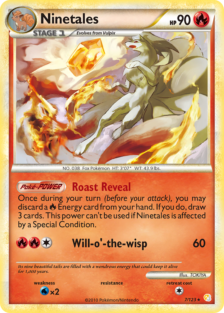 Pokemon | Ninetales (7/123) [HeartGold & SoulSilver: Base Set] | The Nerd Merchant