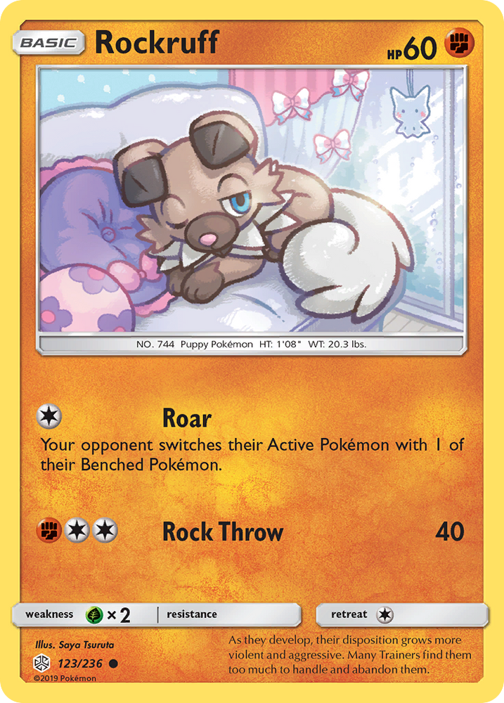 Pokemon| Rockruff (123/236) [Sun & Moon: Cosmic Eclipse] | The Nerd Merchant