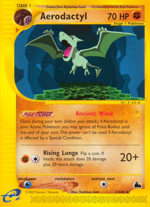 Pokemon | Aerodactyl (1/144) [Skyridge] | The Nerd Merchant