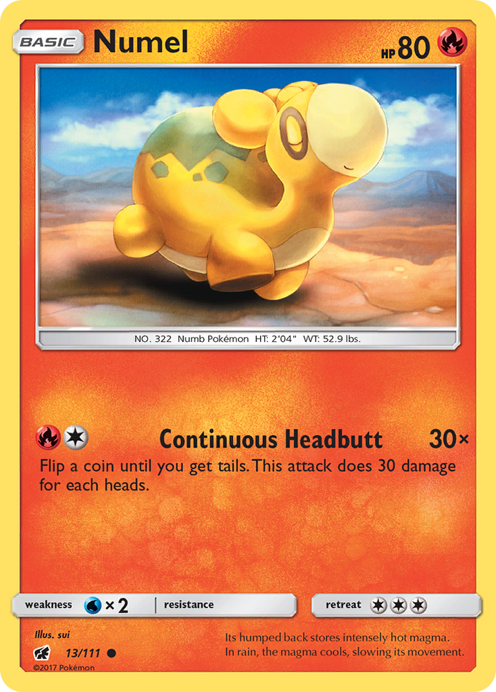 Pokemon | Numel (13/111) [Sun & Moon: Crimson Invasion] | The Nerd Merchant