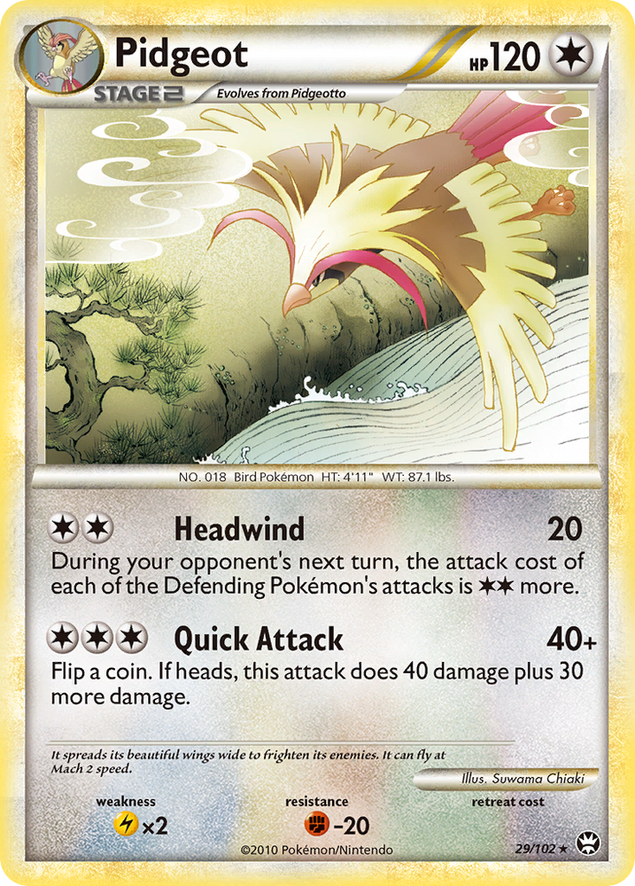 Pokemon | Pidgeot (29/102) [HeartGold & SoulSilver: Triumphant] | The Nerd Merchant