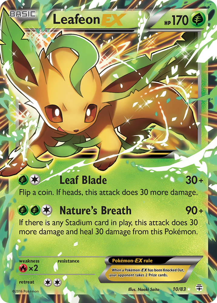 Pokemon | Leafeon EX (10/83) [XY: Generations] | The Nerd Merchant
