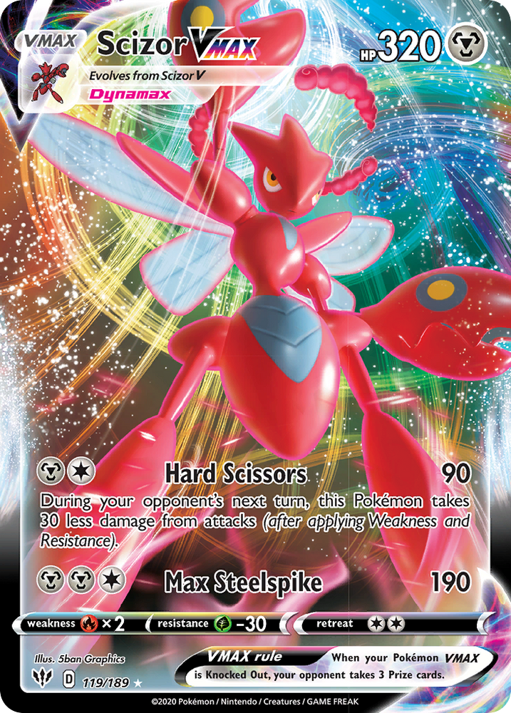 Pokemon | Scizor VMAX (119/189) [Sword & Shield: Darkness Ablaze] | The Nerd Merchant