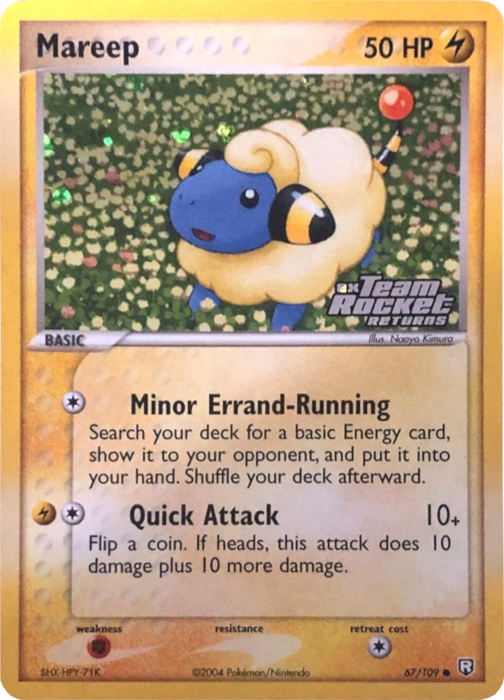 Pokemon | Mareep (67/109) (Stamped) [EX: Team Rocket Returns] | The Nerd Merchant