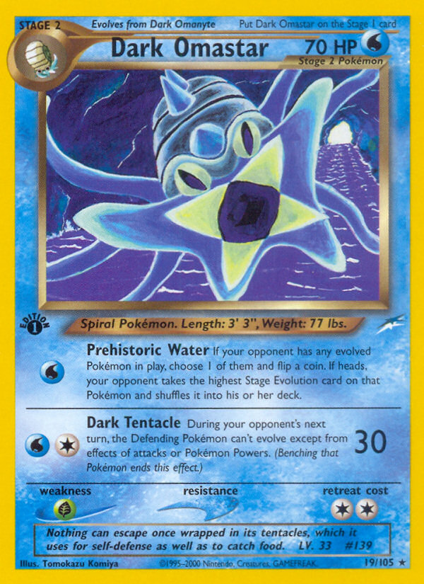 Pokemon | Dark Omastar (19/105) [Neo Destiny 1st Edition] | The Nerd Merchant