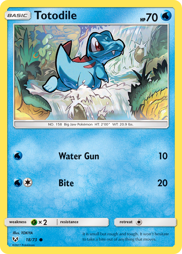 Pokemon | Totodile (18/73) [Sun & Moon: Shining Legends] | The Nerd Merchant
