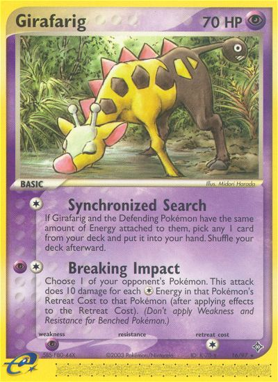 Pokemon | Girafarig (16/97) [EX: Dragon] | The Nerd Merchant