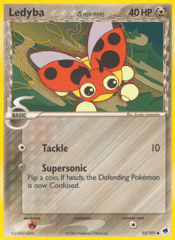 Pokemon | Ledyba (53/101) (Delta Species) [EX: Dragon Frontiers] | The Nerd Merchant