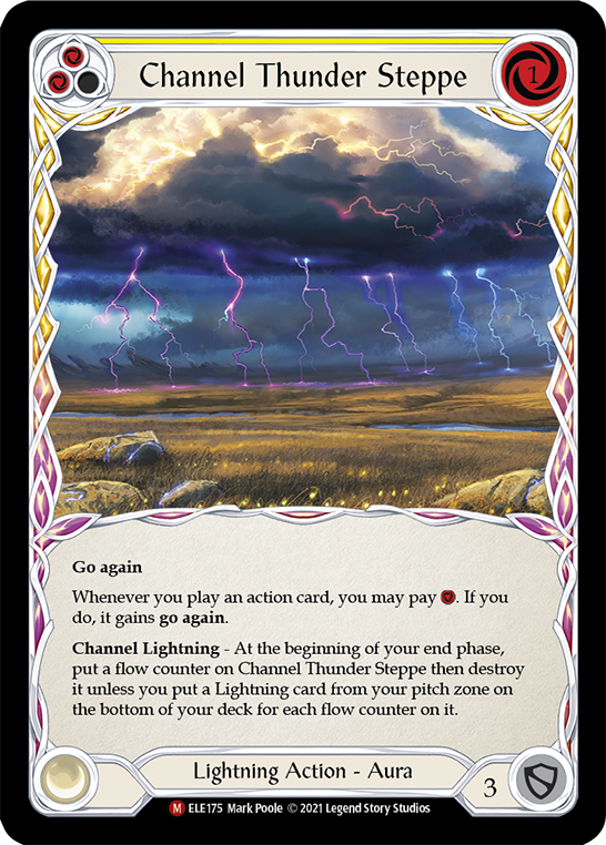 Flesh and Blood TCG | Channel Thunder Steppe [ELE175] (Tales of Aria)  1st Edition Rainbow Foil | The Nerd Merchant