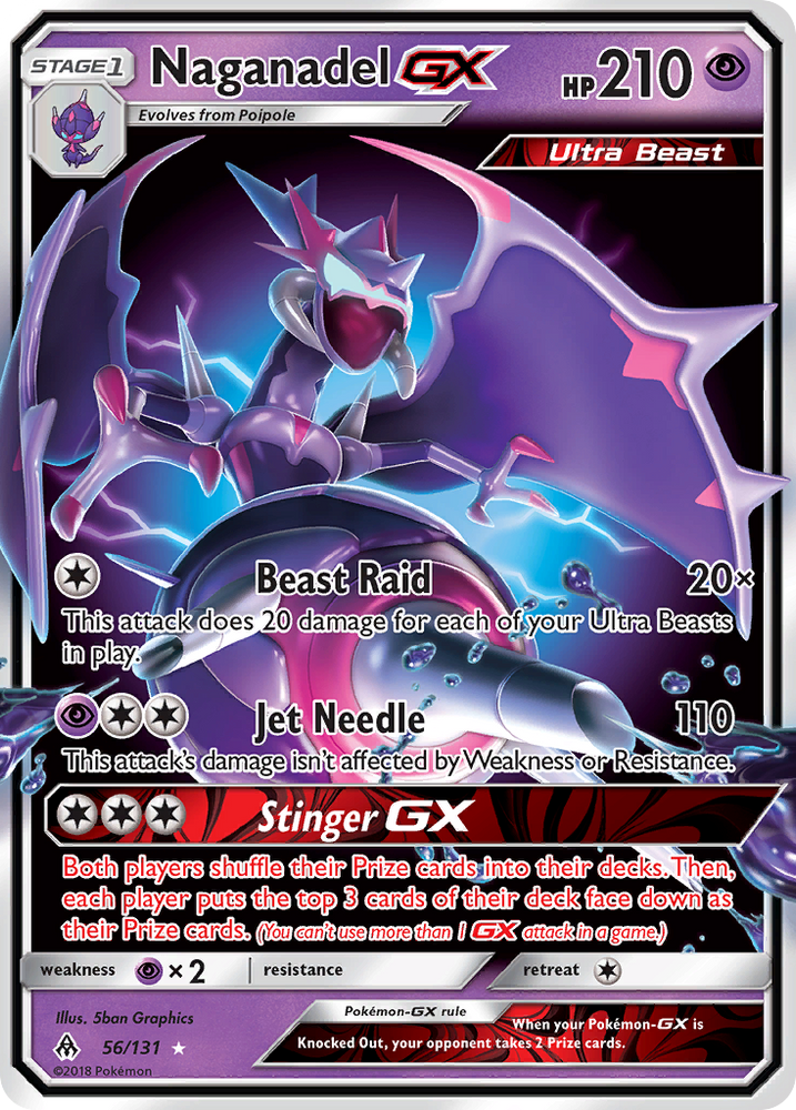Pokemon | Naganadel GX (56/131) [Sun & Moon: Forbidden Light] | The Nerd Merchant