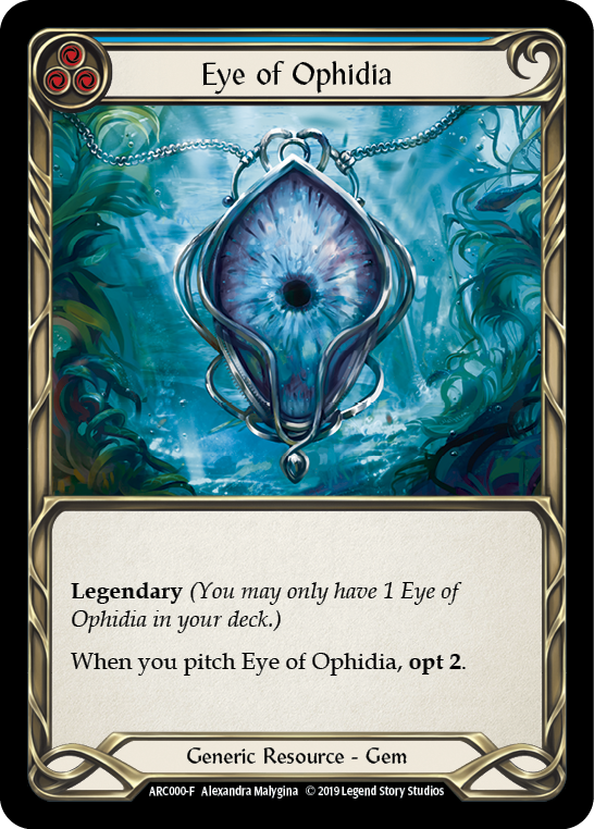 Flesh and Blood TCG | Eye of Ophidia [ARC000-F] (Arcane Rising)  1st Edition Cold Foil | The Nerd Merchant