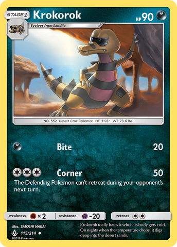 Pokemon | Krokorok (115/214) [Sun & Moon: Unbroken Bonds] | The Nerd Merchant
