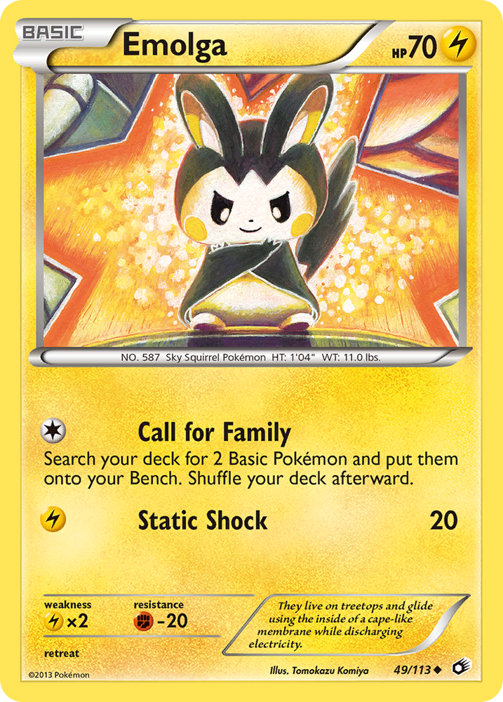 Pokemon | Emolga (49/113) [Black & White: Legendary Treasures] | The Nerd Merchant