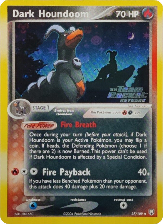 Pokemon | Dark Houndoom (37/109) (Stamped) [EX: Team Rocket Returns] | The Nerd Merchant