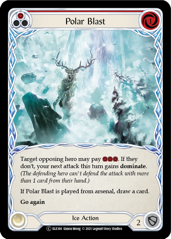 Flesh and Blood TCG | Polar Blast (Red) [U-ELE166] (Tales of Aria Unlimited)  Unlimited Rainbow Foil | The Nerd Merchant