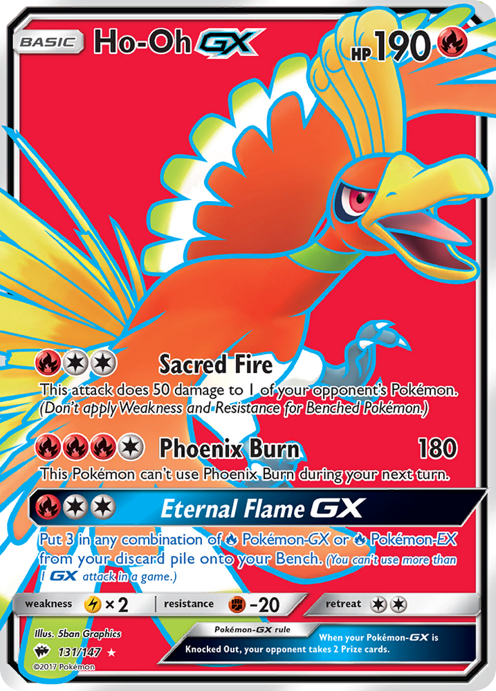 Pokemon | Ho-Oh GX (131/147) [Sun & Moon: Burning Shadows] | The Nerd Merchant