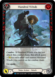 Flesh and Blood TCG | Hundred Winds (Red) [EVR041] (Everfest)  1st Edition Extended Art Rainbow Foil | The Nerd Merchant