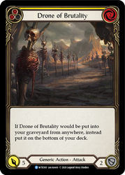 Flesh and Blood TCG | Drone of Brutality (Yellow) [U-WTR165] (Welcome to Rathe Unlimited)  Unlimited Normal | The Nerd Merchant