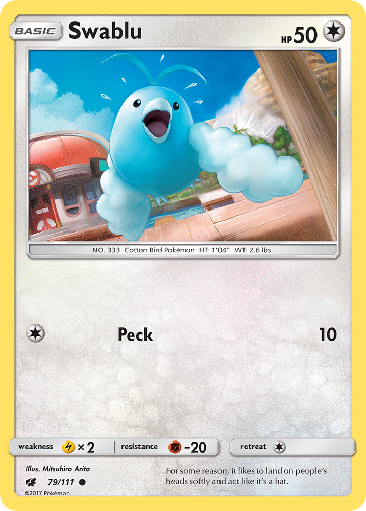 Pokemon | Swablu (79/111) [Sun & Moon: Crimson Invasion] | The Nerd Merchant