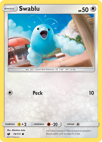Pokemon | Swablu (79/111) [Sun & Moon: Crimson Invasion] | The Nerd Merchant