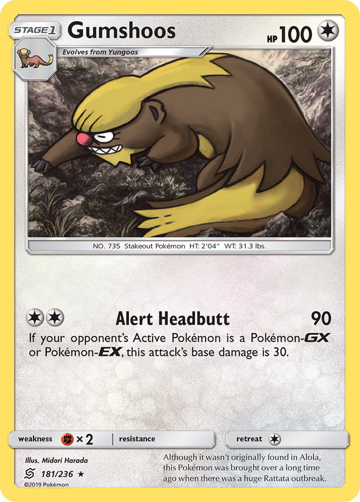 Pokemon | Gumshoos (181/236) [Sun & Moon: Unified Minds] | The Nerd Merchant