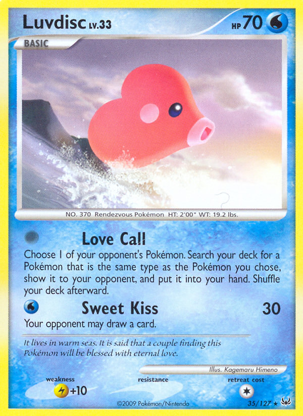 Pokemon | Luvdisc (35/127) [Platinum: Base Set] | The Nerd Merchant