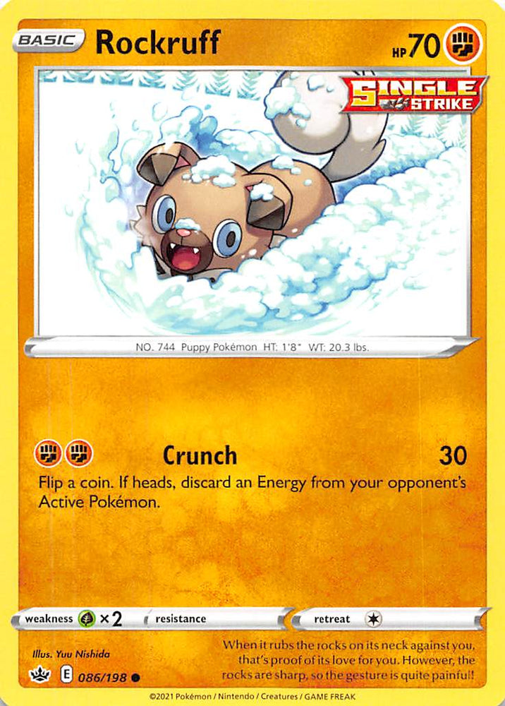 Pokemon | Rockruff (086/198) [Sword & Shield: Chilling Reign] | The Nerd Merchant