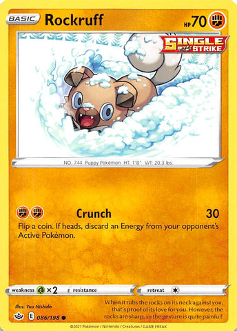 Pokemon | Rockruff (086/198) [Sword & Shield: Chilling Reign] | The Nerd Merchant