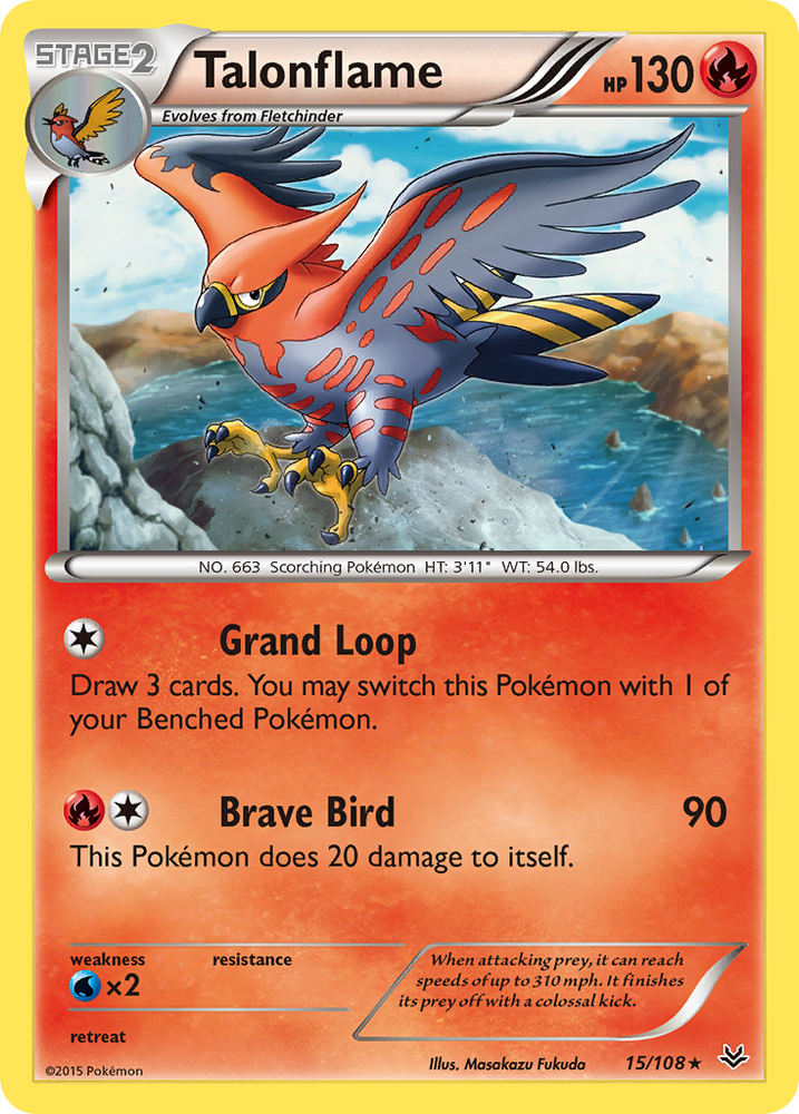 Pokemon | Talonflame (15/108) [XY: Roaring Skies] | The Nerd Merchant