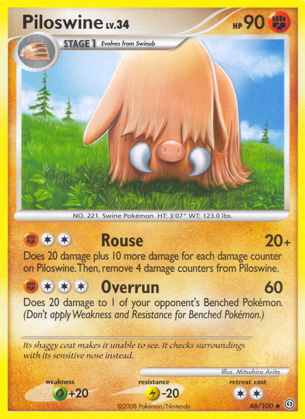 Pokemon | Piloswine (46/100) [Diamond & Pearl: Stormfront] | The Nerd Merchant