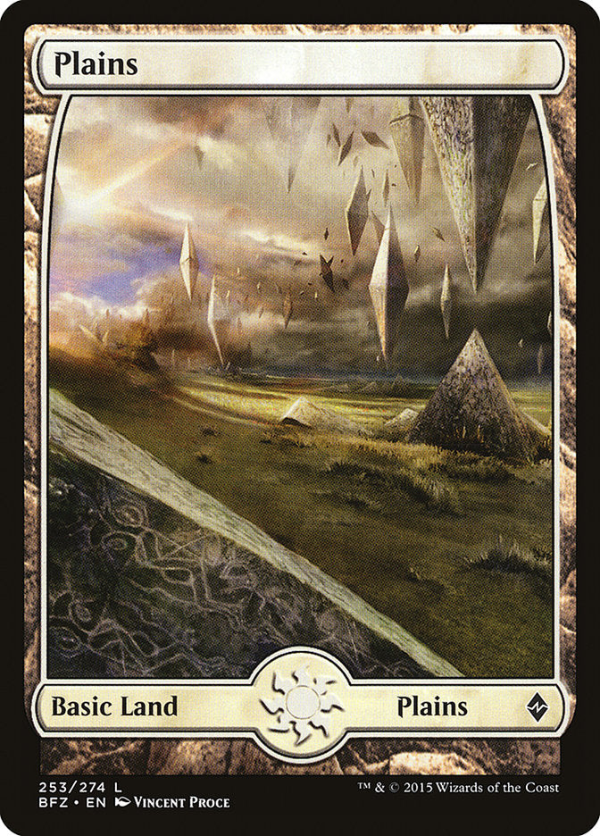 Magic | Plains (253) (Full Art) [Battle for Zendikar] | The Nerd Merchant