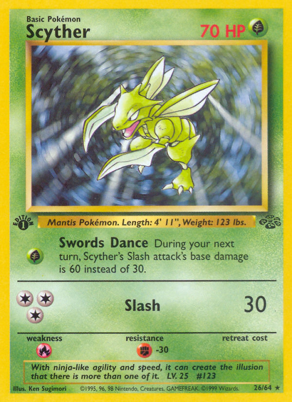 Pokemon | Scyther (26/64) [Jungle 1st Edition] | The Nerd Merchant