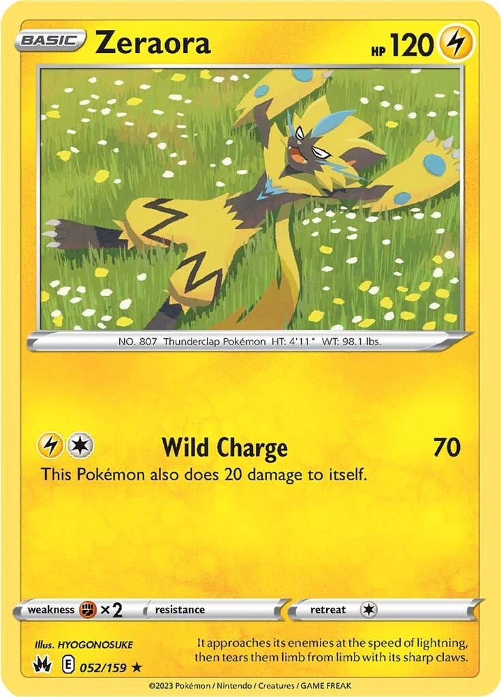 Pokemon | Zeraora (052/159) [Sword & Shield: Crown Zenith] | The Nerd Merchant