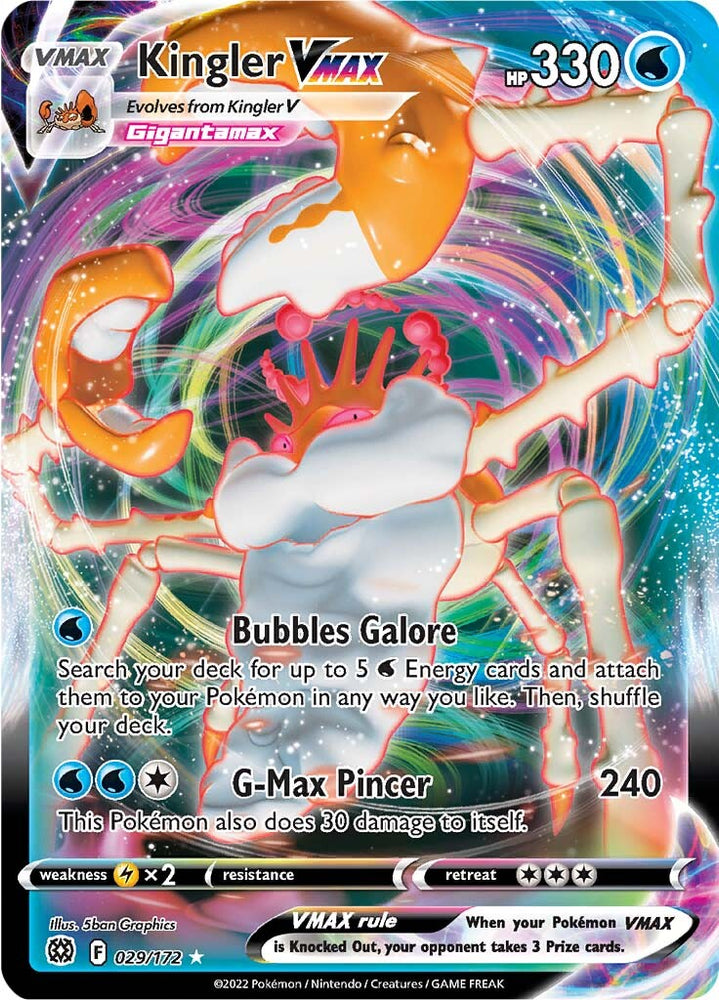 Pokemon | Kingler VMAX (029/172) [Sword & Shield: Brilliant Stars] | The Nerd Merchant