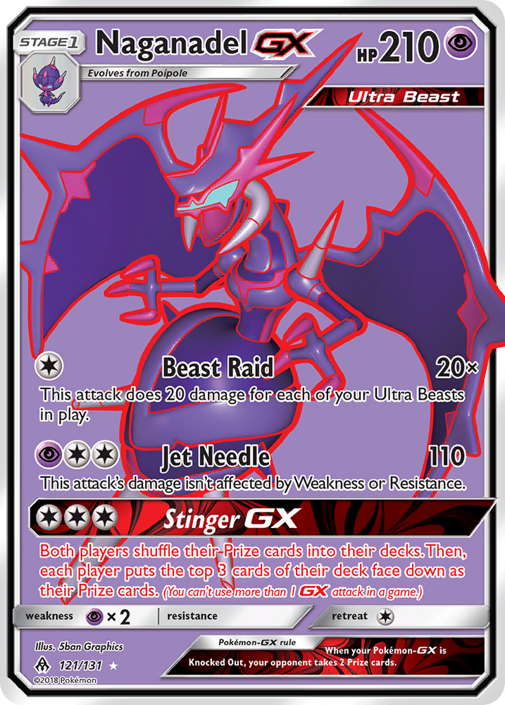Pokemon | Naganadel GX (121/131) [Sun & Moon: Forbidden Light] | The Nerd Merchant