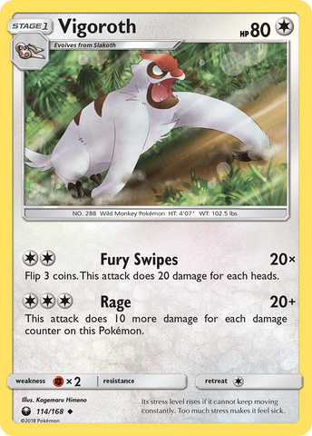 Pokemon | Vigoroth (114/168) [Sun & Moon: Celestial Storm] | The Nerd Merchant