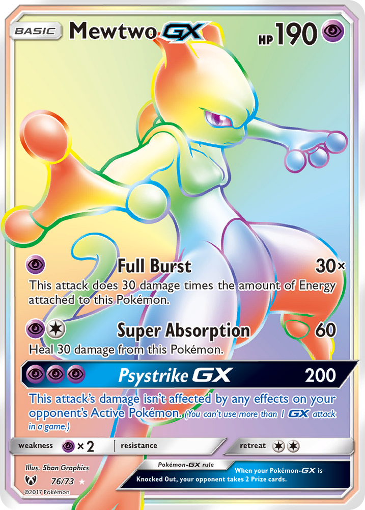 Pokemon | Mewtwo GX (76/73) [Sun & Moon: Shining Legends] | The Nerd Merchant