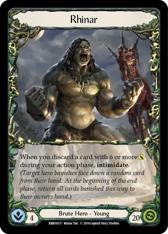 Flesh and Blood TCG | Rhinar [RNR002-T] (Rhinar Hero Deck)  1st Edition Normal | The Nerd Merchant