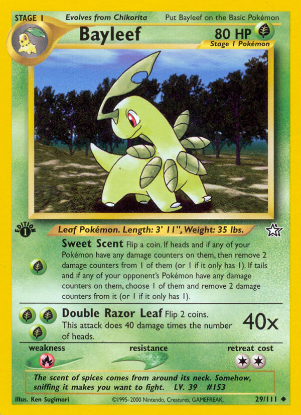 Pokemon | Bayleef (29/111) [Neo Genesis 1st Edition] | The Nerd Merchant