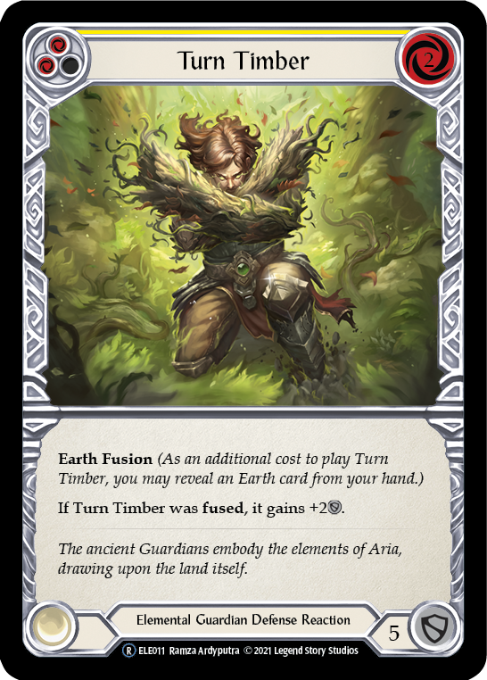Flesh and Blood TCG | Turn Timber (Yellow) [U-ELE011] (Tales of Aria Unlimited)  Unlimited Normal | The Nerd Merchant