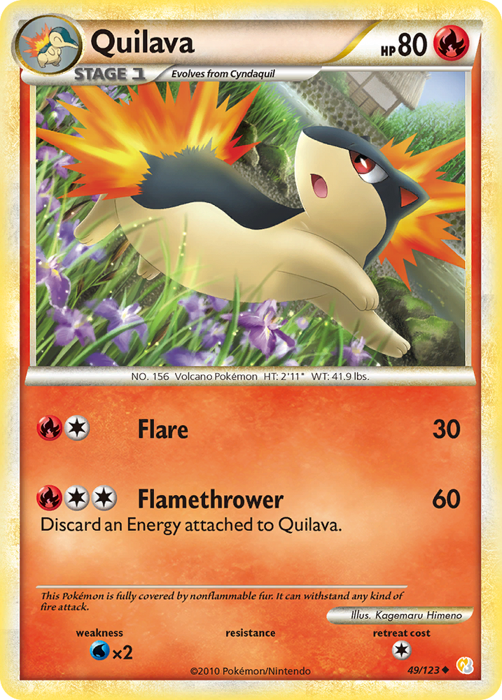Pokemon | Quilava (49/123) [HeartGold & SoulSilver: Base Set] | The Nerd Merchant