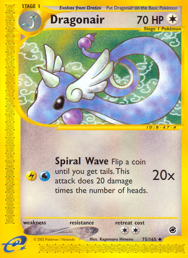 Pokemon | Dragonair (75/165) [Expedition: Base Set] | The Nerd Merchant