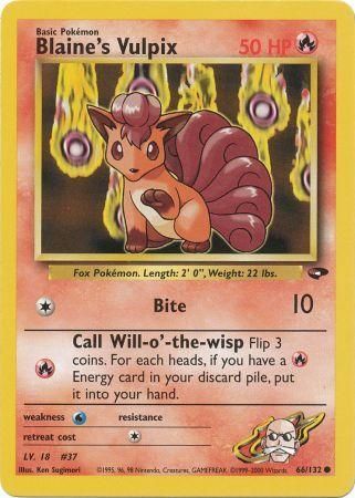 Pokemon | Blaine's Vulpix (66/132) [Gym Challenge Unlimited] | The Nerd Merchant