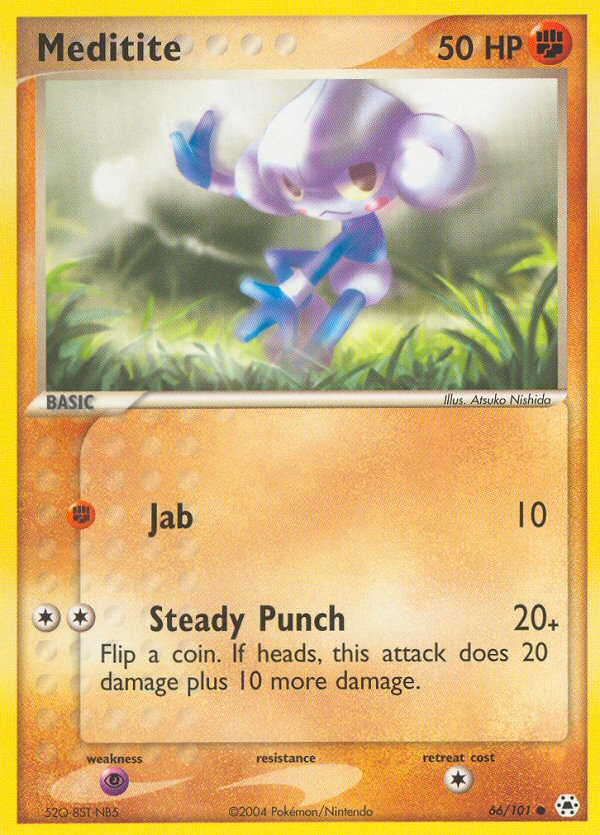 Pokemon | Meditite (66/101) [EX: Hidden Legends] | The Nerd Merchant